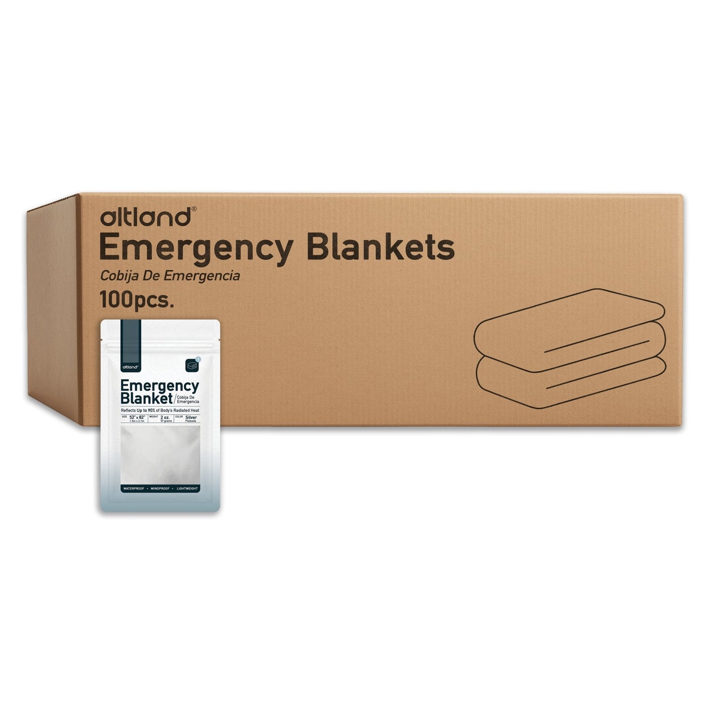100-Pack Emergency Survival Blankets