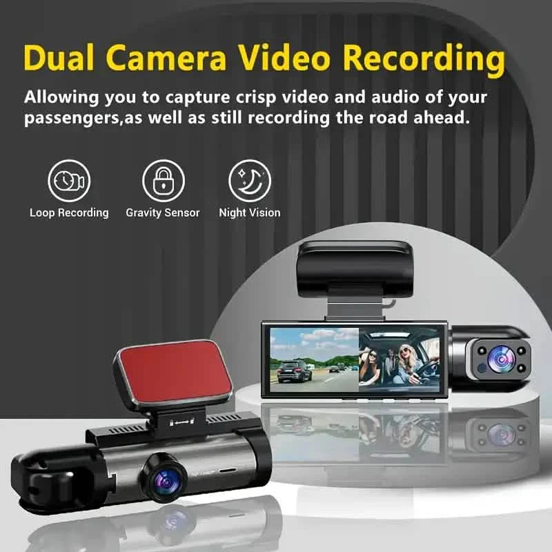 1080P Dual Dash Cam with Front & Rear Recording