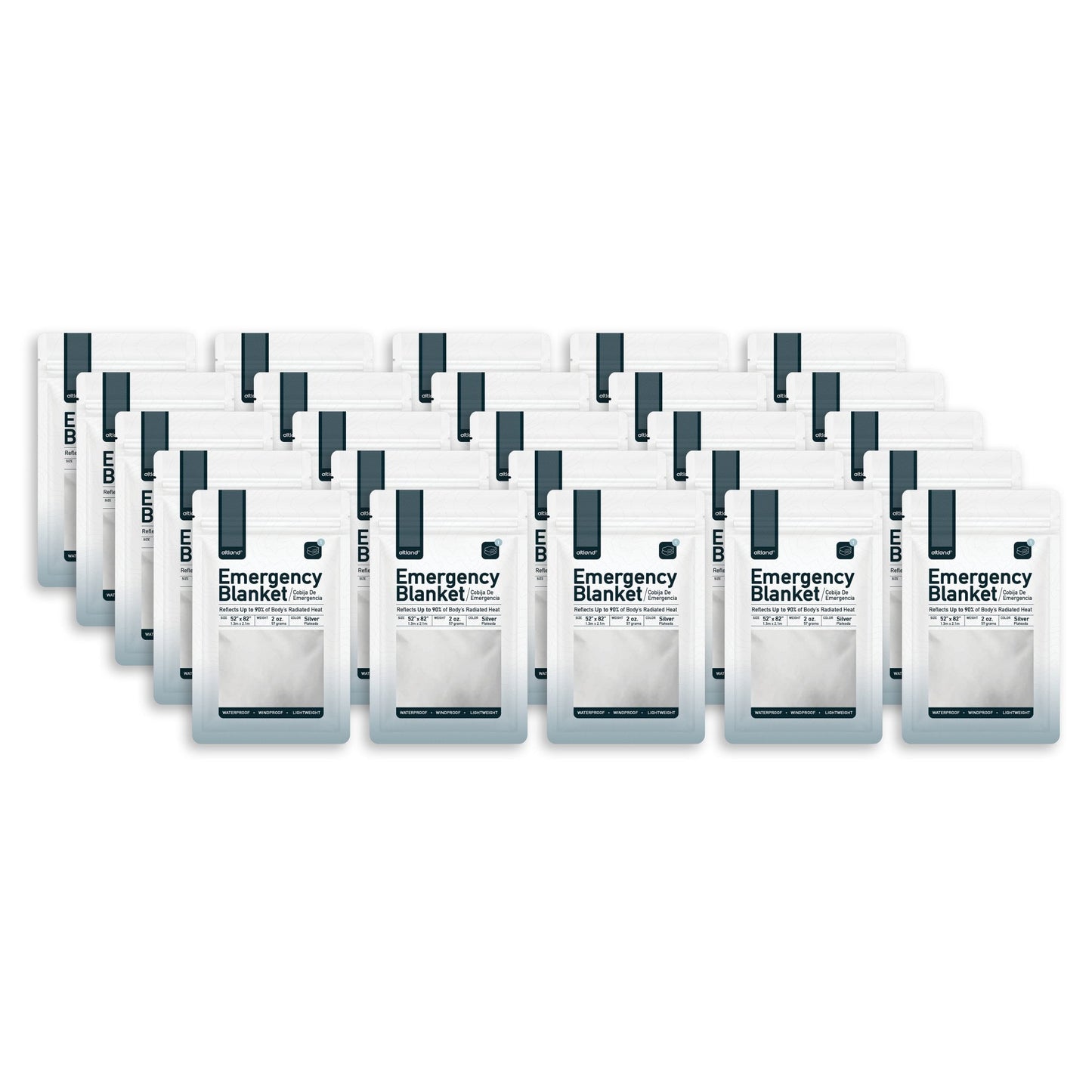 25-Pack Emergency Survival Blankets