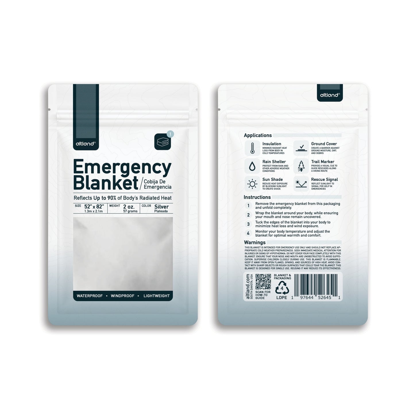 25-Pack Emergency Survival Blankets
