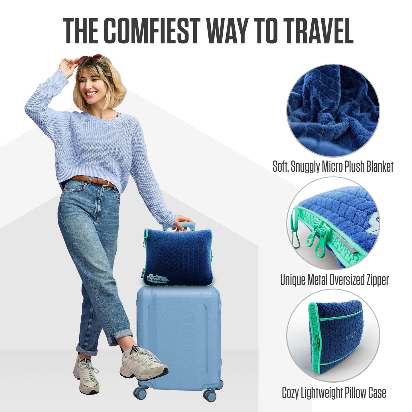 Travel Comfort Blanket & Pillow Set