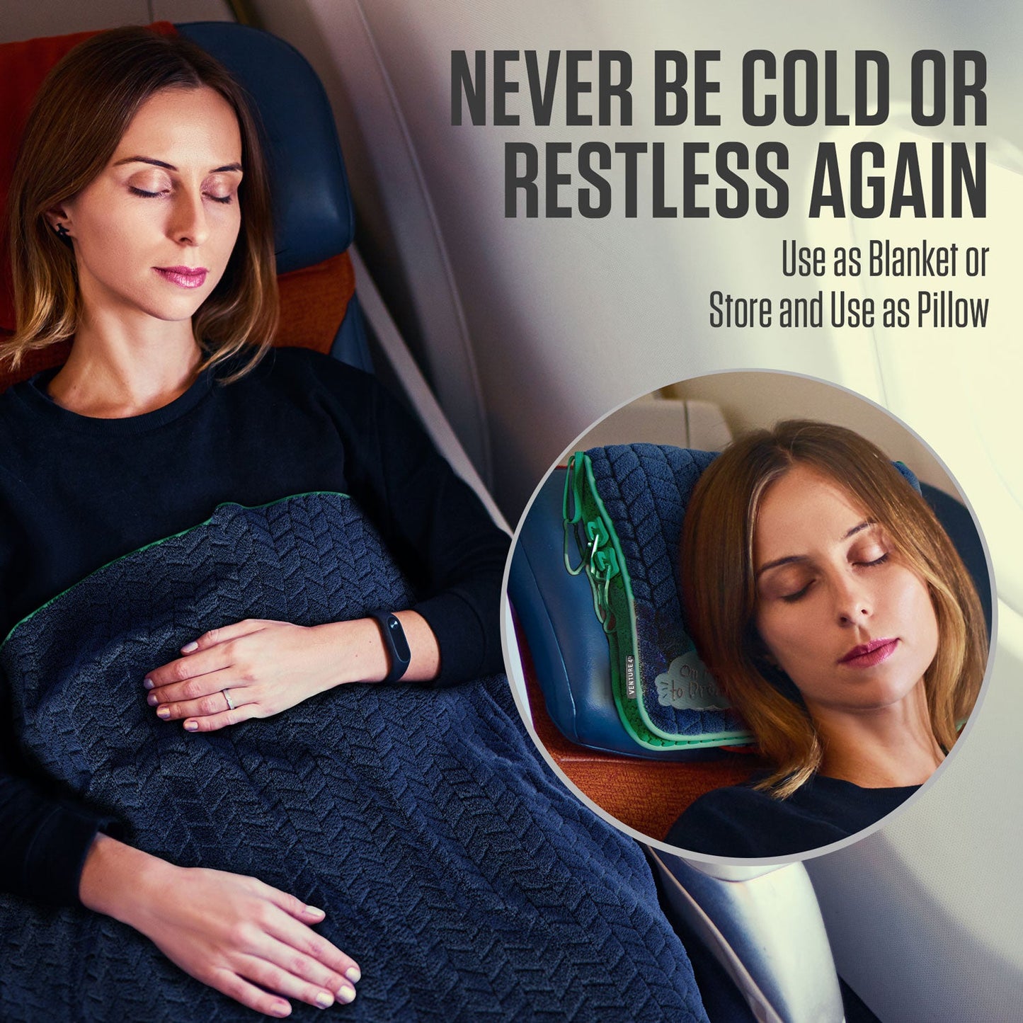 Travel Comfort Blanket & Pillow Set