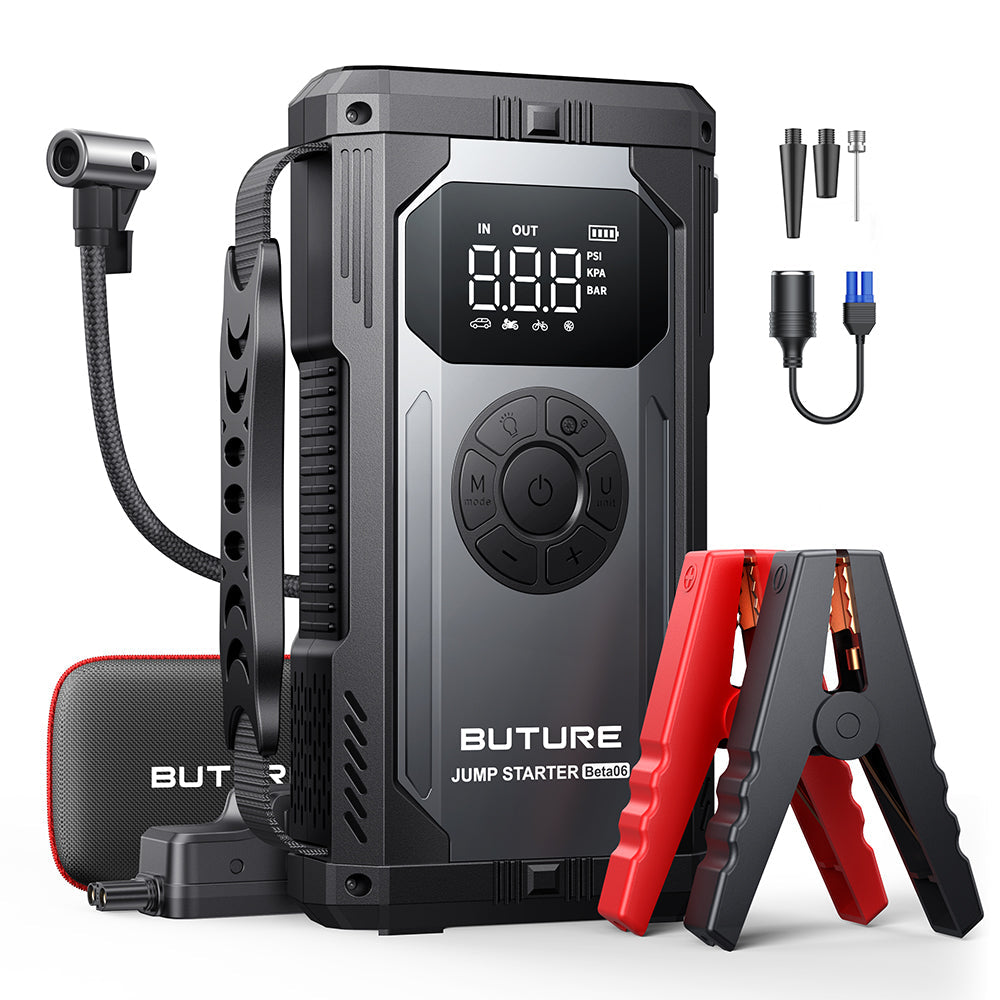 4-in-1 Car Jump Starter, Tire Inflator & Power Bank