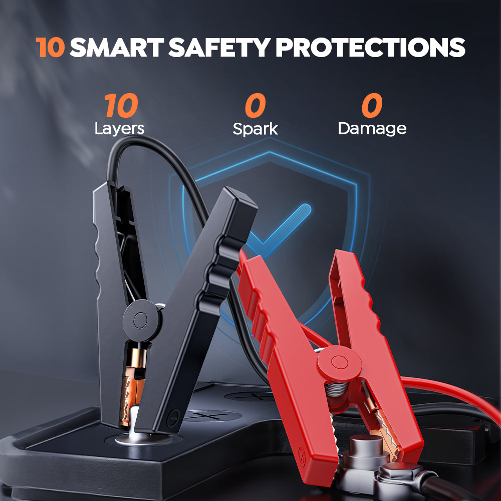4-in-1 Car Jump Starter, Tire Inflator & Power Bank